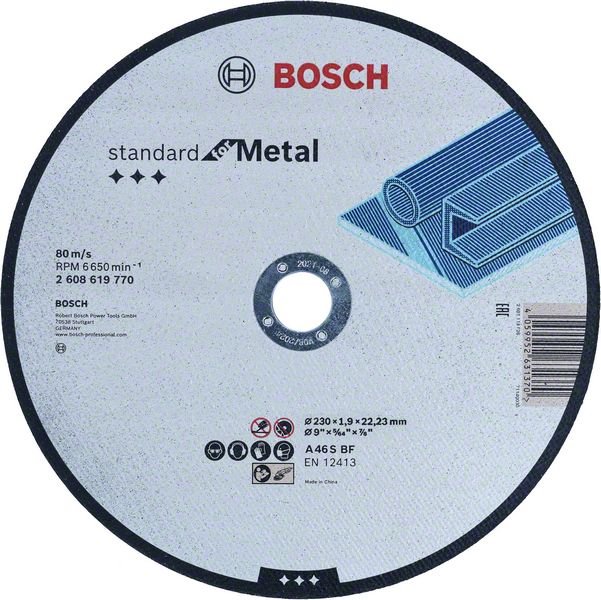 Standard for Metal Straight Cutting Disc 230 mm, 22.23 mm - 2608619770