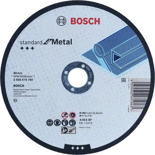 Standard for Metal Straight Cutting Disc 180 mm, 22.23 mm - 2608619769