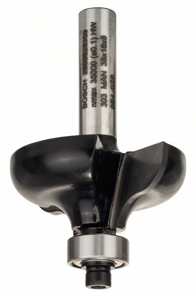 Profilová fréza G 8 mm, R1 6,35 mm, D 38 mm, L 15,7 mm, G 57 mm