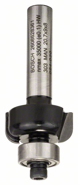 Profilové frézy E 8 mm, R1 4 mm, D 20,7 mm, L 9 mm, G 53 mm