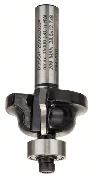 Profilová fréza B 8 mm, R1 4 mm, B 8 mm, L 12,4 mm, G 54 mm