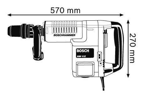 GSH 11 E 0.611.316.708 - Professional Sekacie kladivo 11 kg s SDS-max