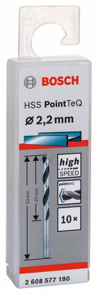 Skrutkovitý vrták HSS PointTeQ 2,2 mm