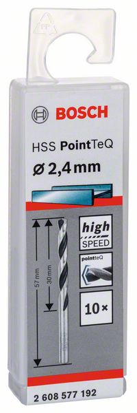 Skrutkovitý vrták HSS PointTeQ 2,4 mm