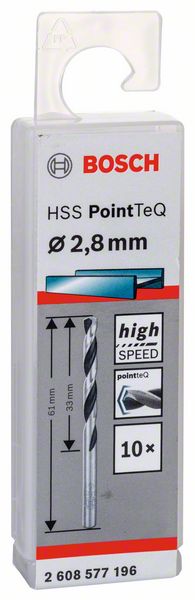 Skrutkovitý vrták HSS PointTeQ 2,8 mm