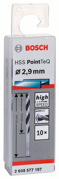 Skrutkovitý vrták HSS PointTeQ 2,9 mm